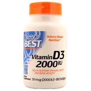 Doctor's Best Vitamin D3 (2000IU) 180 sgels