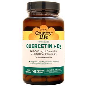 Country Life Quercetin + D3 90 vcaps