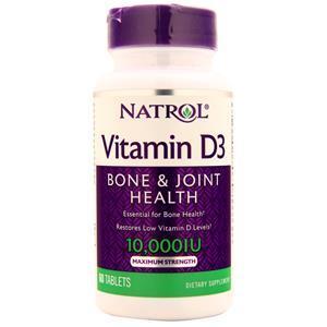 Natrol Vitamin D3 (10,000IU) Maximum Strength 60 tabs