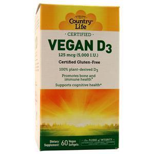 Country Life Vegan D3 (5,000IU) 60 sgels