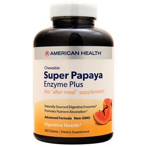 American Health Chewable Super Papaya Enzyme Plus 360 tabs