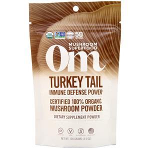 OM Mushroom Superfood Turkey Tail Mushroom Powder - Certified 100% Organic 100 grams