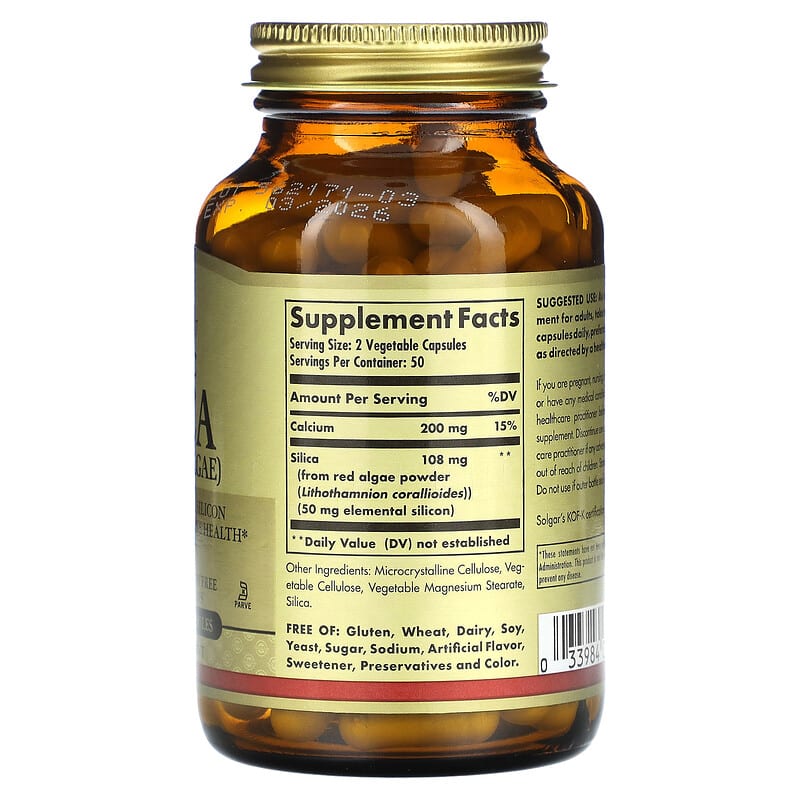 Solgar Oceanic Silica (From Red Algae)  100 vcaps