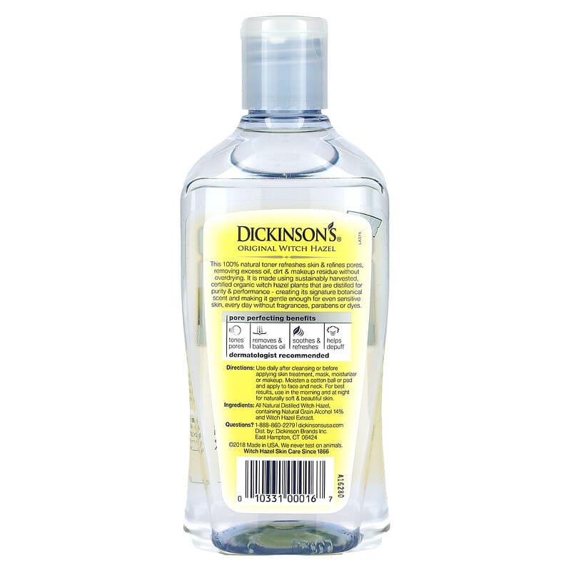 Dickinson's Original Witch Hazel Pore Perfecting Toner Fragrance Free 16 fl.oz