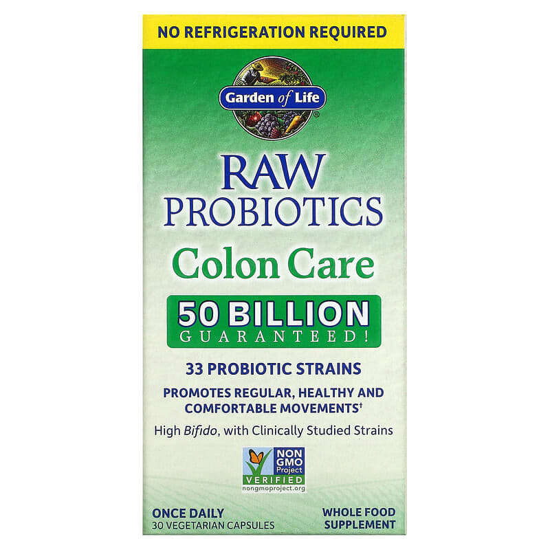 Garden Of Life Raw Probiotics - Colon Care (Shelf Stable)  30 vcaps
