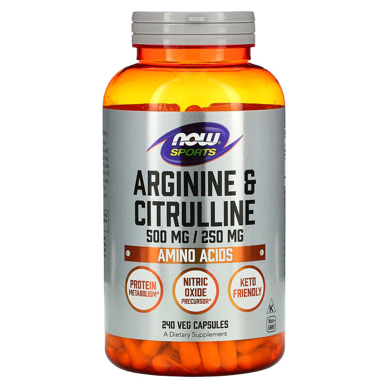Now Arginine and Citrulline  240 vcaps