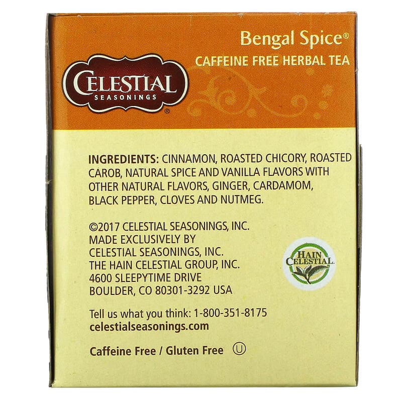 Celestial Seasonings Herbal Tea Bengal Spice 20 pckts