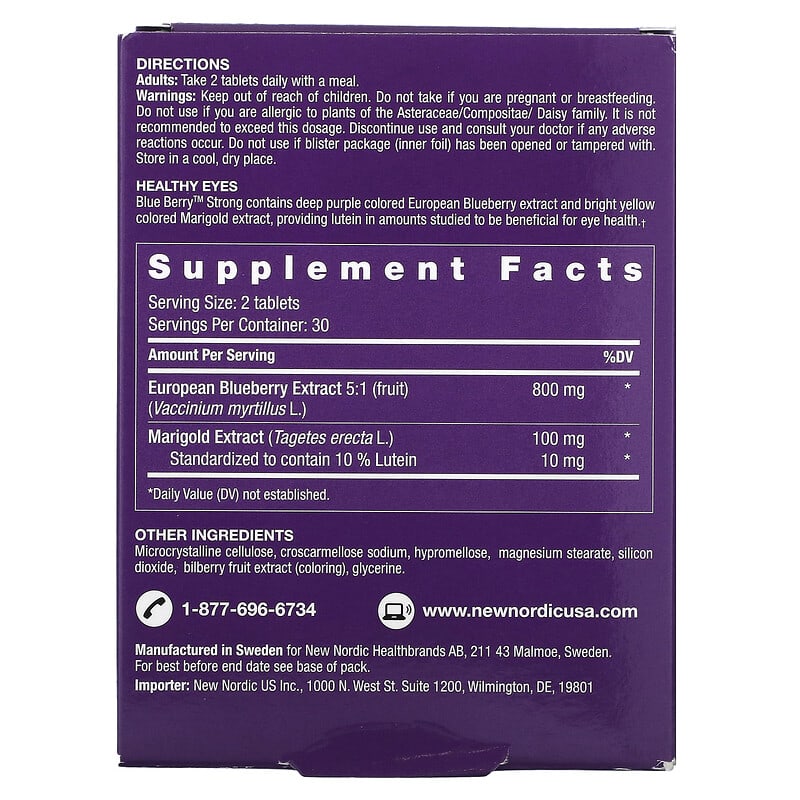 New Nordic Blue Berry Strong  120 tabs