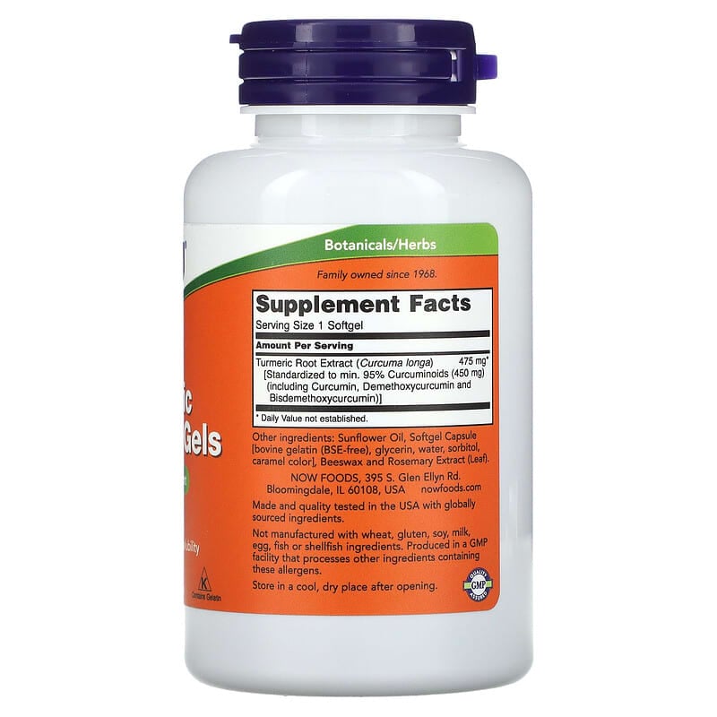 Now Curcumin Softgels  60 sgels