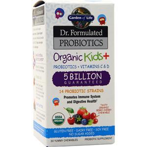 Garden Of Life Dr. Formulated Probiotics - Organic Kids + 5 Billion Berry Cherry BEST BY 10/25 30 chews