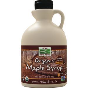Now Organic Maple Syrup Grade A Dark Color BEST BY 10/25 32 fl.oz