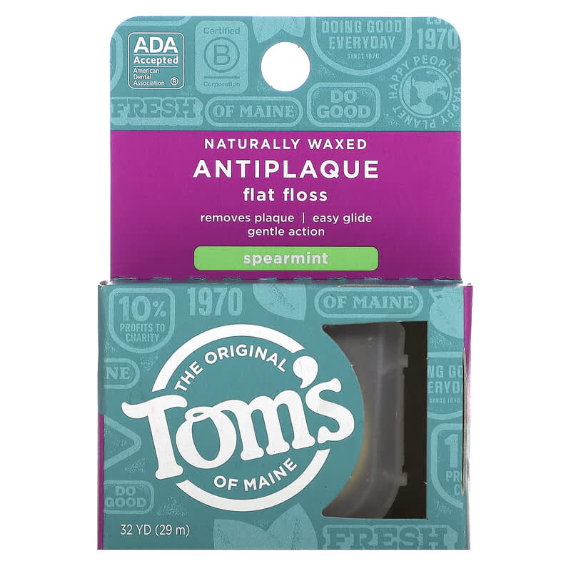 Tom's Of Maine Antiplaque Flat Floss Spearmint 1 unit