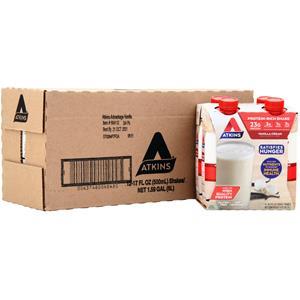 Atkins Ready To Drink Shake (RTD Tetra-Can) (16.9 fl oz) Vanilla Cream BEST BY 11/14/25 12 cans
