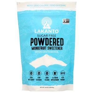 Lakanto Powdered Monkfruit Sweetener with Erythritol - Sugar Free  16 oz
