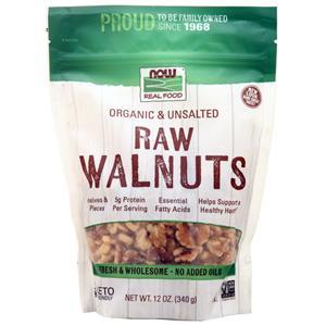 Now Organic Raw Walnuts - Unsalted  12 oz