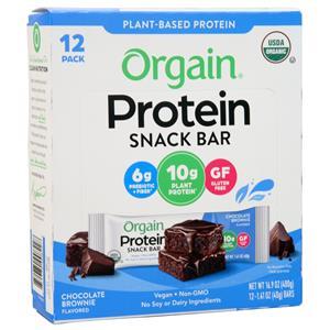 Orgain Protein Snack Bar Chocolate Brownie 12 bars