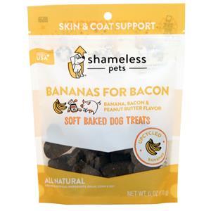 Shameless Pets Soft Baked Dog Treats Bananas for Bacon BEST BY 11/17/25 6 oz