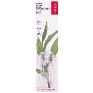 Radius Floss Brush Head Replacement Super Soft 2 pack