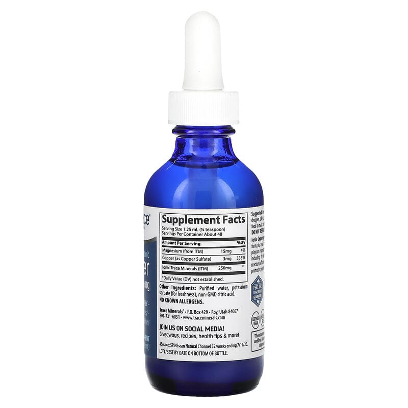 Trace Minerals Research Ionic Copper (3mg)  2 fl.oz