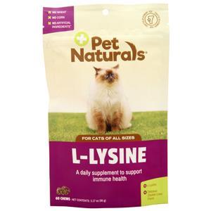 Pet Naturals Of Vermont L-Lysine for Cats of All Sizes  60 chews