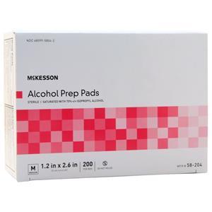 McKesson Alcohol Prep Pads Medium 200 count