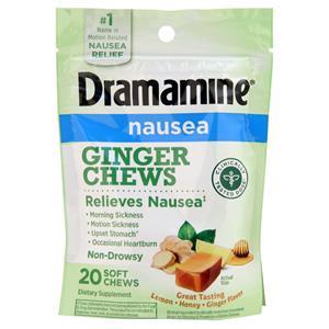 Dramamine Ginger Chews Lemon - Honey - Ginger 20 chews