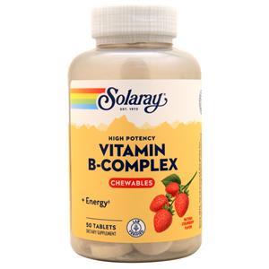 Solaray High Potency Vitamin B-Complex Chewables Natural Strawberry 50 tabs