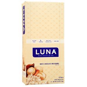 Clif Bar Luna Bar White Chocolate Macadamia BEST BY 11/12/25 15 bars