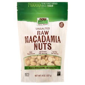Now Raw Macadamia Nuts - Unsalted  8 oz