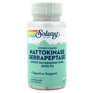 Solaray Nattokinase Serrapeptase - Enteric Coated  30 vcaps