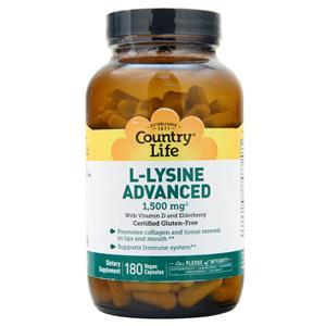 Country Life L-Lysine Advanced  180 vcaps