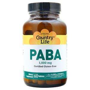 Country Life PABA (1000mg)  60 tabs