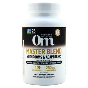 OM Mushroom Superfood Master Blend Mushrooms & Adaptogens Daily Boost Capsules  84 vcaps
