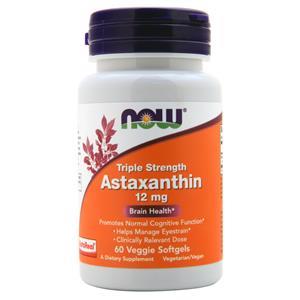 Now Astaxanthin - Triple Strength (12mg)  60 sgels