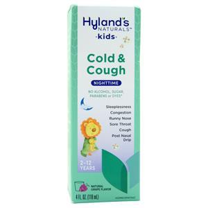 Hylands Homeopathic Kids Cold & Cough Nighttime Natural Grape 4 fl.oz