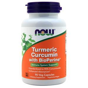 Now Turmeric Curcumin with BioPerine  90 vcaps