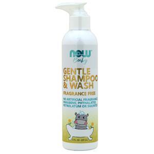 Now Baby Gentle Shampoo & Wash Fragrance Free 8 fl.oz
