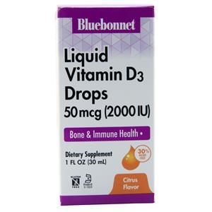 Bluebonnet Liquid Vitamin D3 Drops (2000IU) Citrus 1 fl.oz