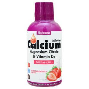 Bluebonnet Liquid Calcium Magnesium Citrate & Vitamin D3 Strawberry 16 fl.oz