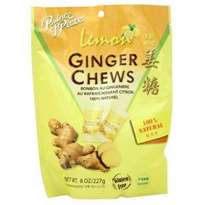 Prince of Peace Ginger Chews - 100% Natural Lemon 56 chews