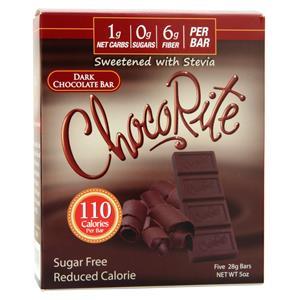 HealthSmart Foods Choco Rite Chocolate Bar Dark Chocolate 5 bars