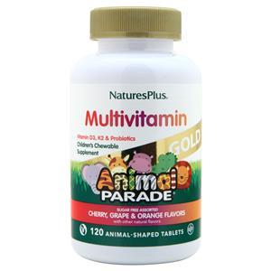Nature's Plus Animal Parade Gold Children's Chewable Multi Cherry, Grape & Orange 120 tabs