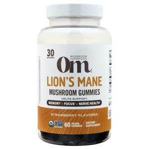 OM Mushroom Superfood Lion's Mane Mushroom Gummies Strawberry 60 gummy