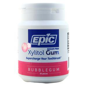 Epic Dental Xylitol Gum Bubble Gum 50 count