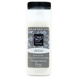 One With Nature Dead Sea Spa - Pure Active Dead Sea Mineral Salts Fragrance Free 32 oz