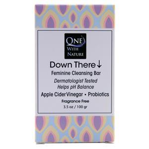 One With Nature Down There Feminine Cleansing Bar Fragrance Free 3.5 oz