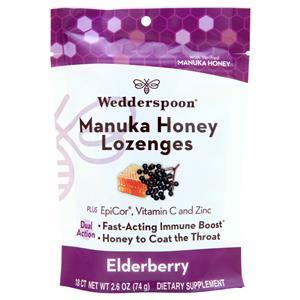 Wedderspoon Manuka Honey Lozenges Elderberry 2.6 oz
