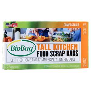 BioBag Tall Kitchen Food Scrap Bags 13 Gallon 12 count