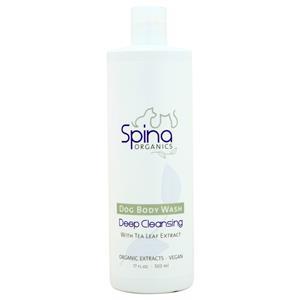 Spina Organics Dog Body Wash Deep Cleansing with Tea Leaf Extract 17 fl.oz