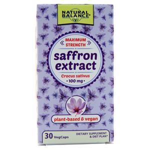 Natural Balance Saffron Extract (100mg)  30 vcaps
